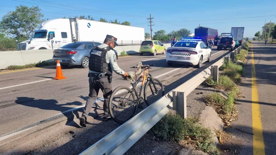 Atropellan a ciclista por la carretera a Eldorado en Culiacán