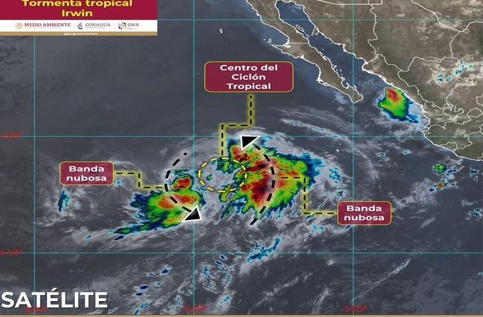 Se forma la tormenta tropical «Irwin» en el Pacífico; sin riesgo para costas nacionales