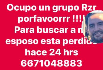 Esposa de Luis, desaparecido en ruta de Tepuche, Culiacán, pide ayuda de razers para buscarlo