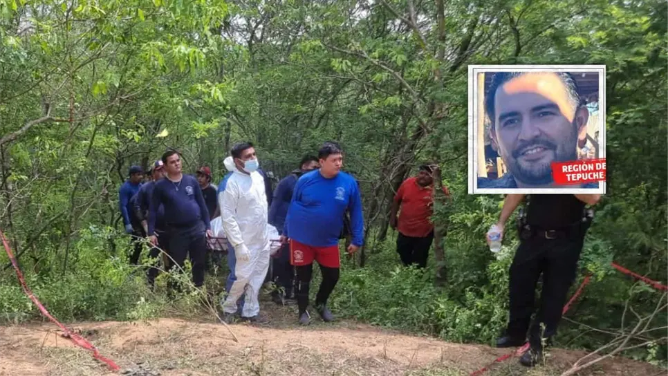 El rescate del cuerpo del joven motociclista. FOTO: Luz Noticias