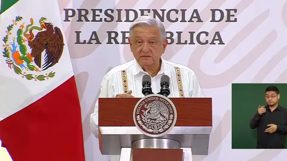Andrés Manuel López Obrador durante su informe.