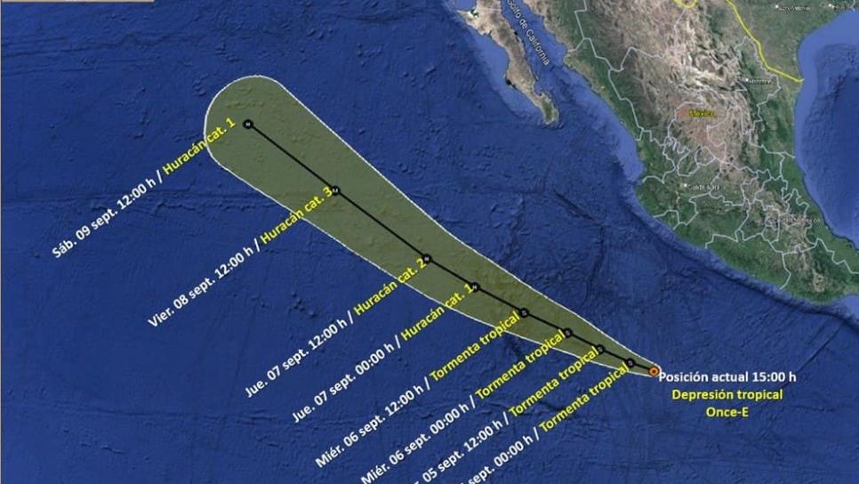 Depresión tropical Once-E se forma en el Pacífico