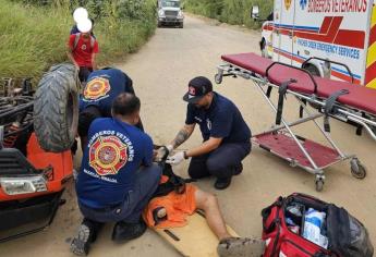 Vuelca adulto en su cuatrimoto en el camino a El Armadillo, en Mazatlán 