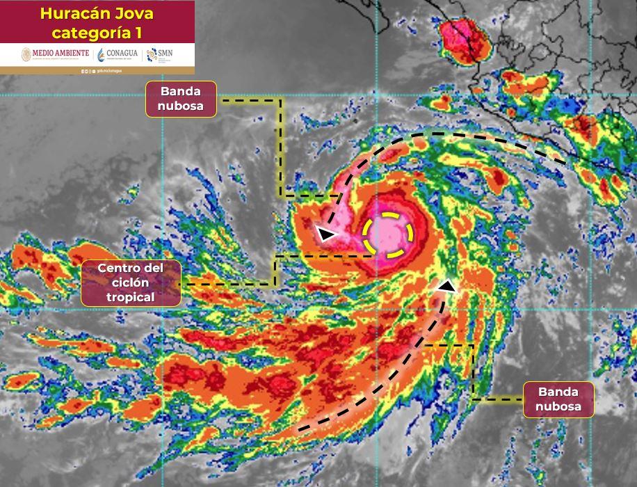«Jova» se convierte en huracán tipo 1 y traerá lluvias en México