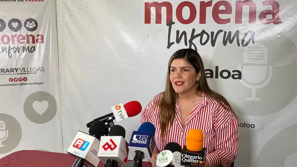 Merary Villegas Sánchez, dirigente de Morena en Sinaloa. FOTO: Heidi Fonseca.