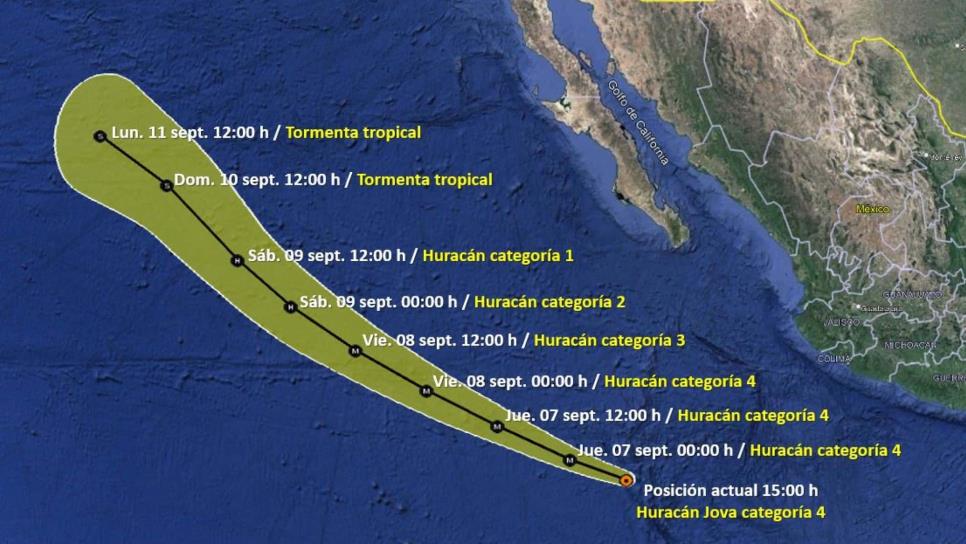 Huracán Jova ya es categoría 4
