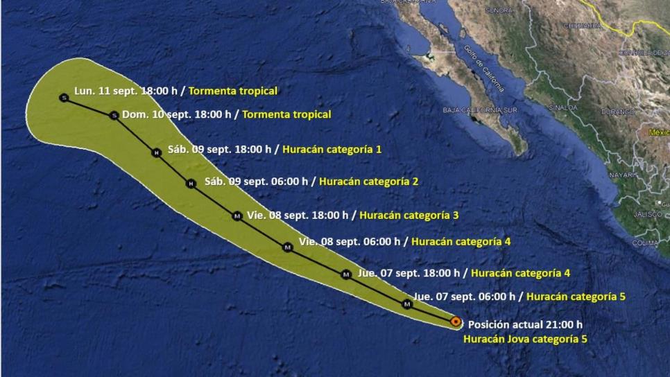 Huracán Jova ya es categoría 5