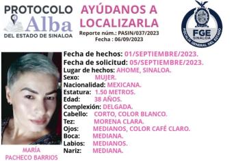 Desaparece otra mujer en Ahome, piden ayuda para localizarla 