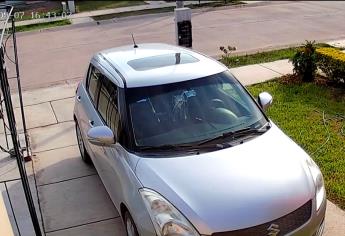 Cámara de seguridad capta disparos en Valle de la Rosa, en Los Mochis  