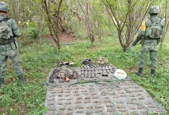 Localizan armas largas y cartuchos abandonados en San José de las Delicias, Sinaloa