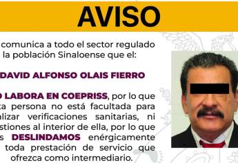 Coepriss detecta constancias sanitarias falsificadas