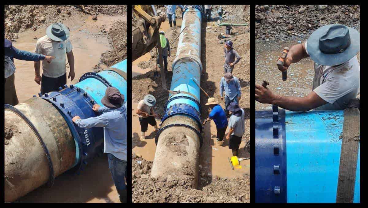 La fuga no pudo ser reparada en el tiempo que estimaron.