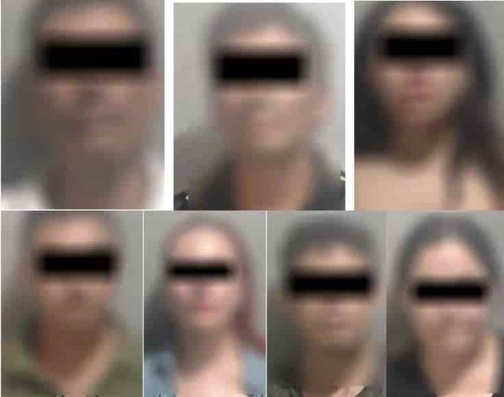 Los 7 criminales fueron descubiertos en el acto. FOTO: Cortesía