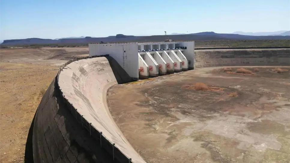 Presa Josefa Ortiz de Domínguez, ubicada en El Fuerte. FOTO: Luz Noticias.