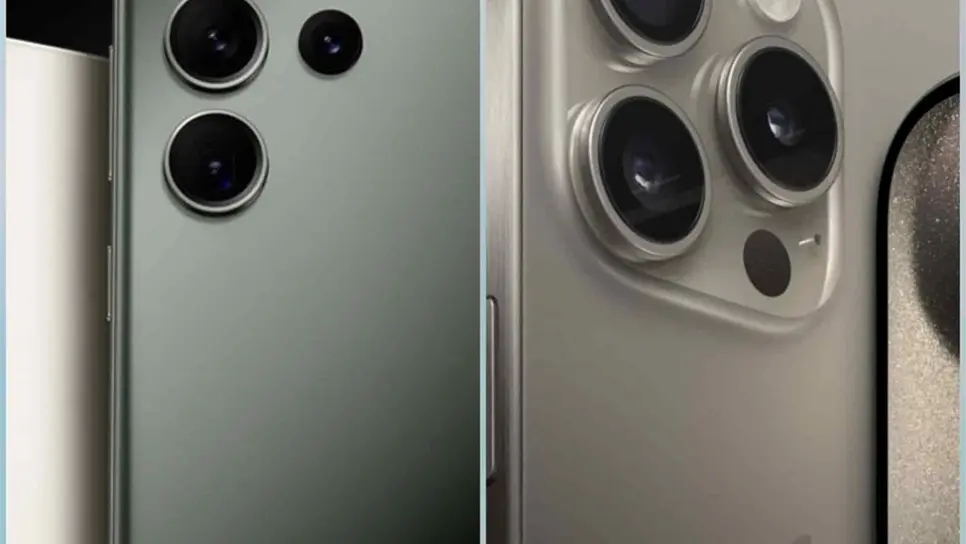 Samsung Galaxy S23 vs.  iPhone 15 Pro Max. | FOTO: Cortesía.