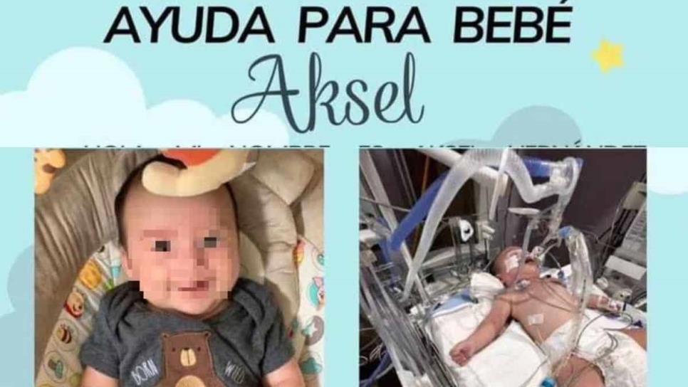 Piden ayuda para salvar a Askel Hernández; tiene 3 meses de nacido y está intubado 