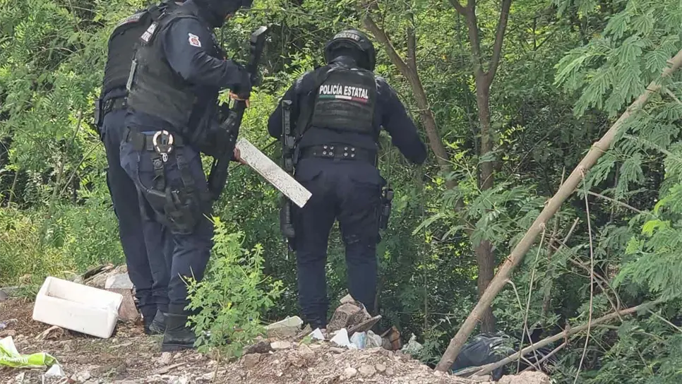 El cuerpo estaba al interior de una bolsa de plástico. FOTO: Luis Ramírez.