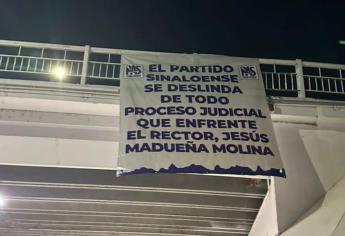 Rocha Moya niega estar involucrado en mantas en donde el PAS se deslinda del rector de la UAS 