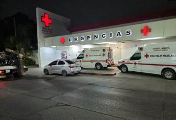 Llega joven herido de bala a la Cruz Roja de Culiacán durante la madrugada de este lunes