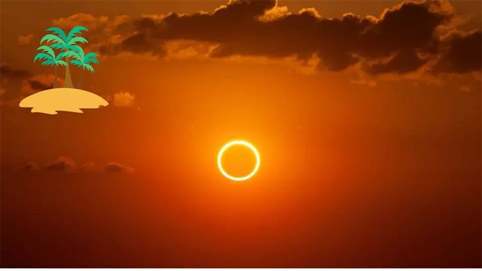 Eclipse solar anular. | FOTO: Twitter.