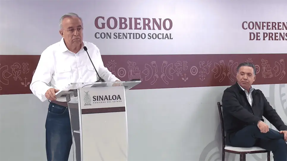 Rubén Rocha Moya y Enrique Inzunza Cázarez. FOTO: Captura de transmisión.