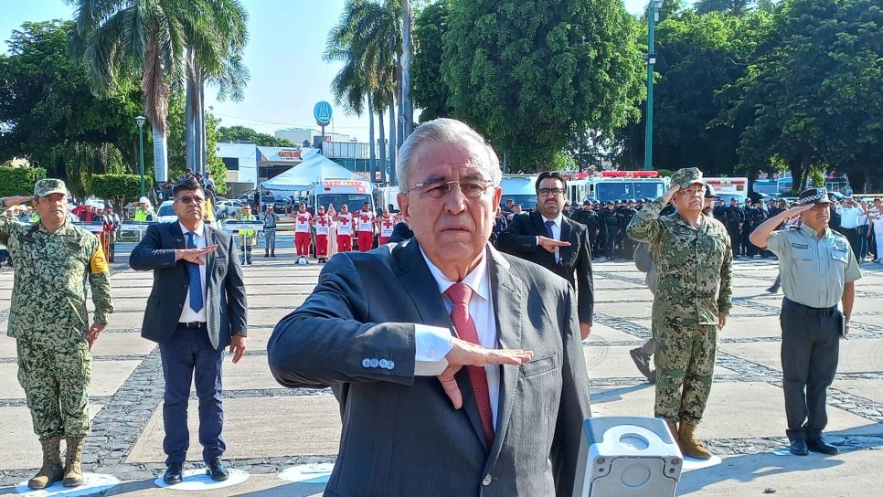 Gobernador de Sinaloa conmemora a las víctimas del sismo del 85