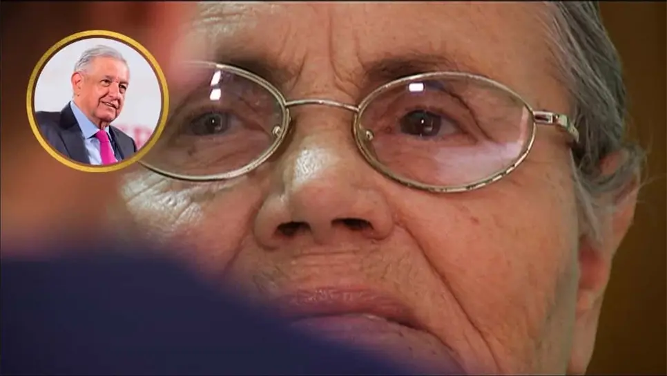 Doña Consuelo Loera saludó en 2020 al Presidente.