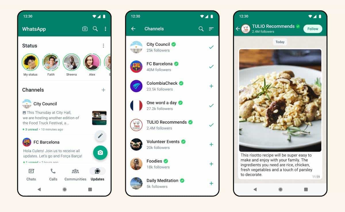 Los canales de Whatsapp han llegado para ser una gran canal de difusión. FOTO: Cortesía/Whatsapp.