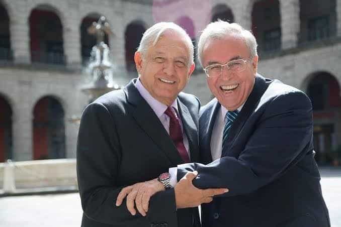 Andrés Manuel López Obrador y Rubén Rocha Moya. FOTO: Cortesía