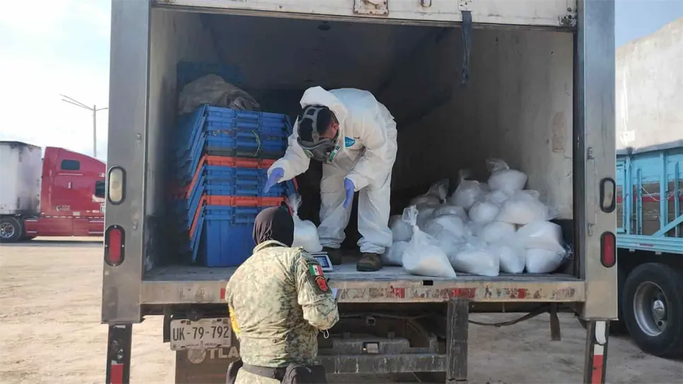 El camión en el que estaba la droga.