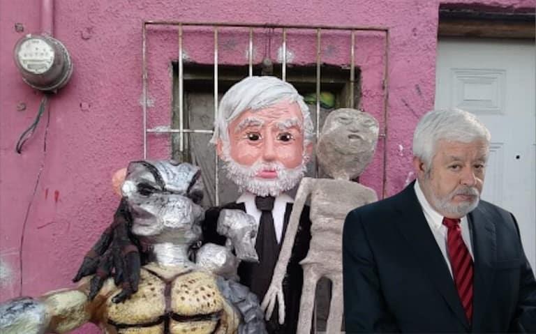 ¡Solo en México! Crean la piñata de Jaime Maussan y sus extraterrestres