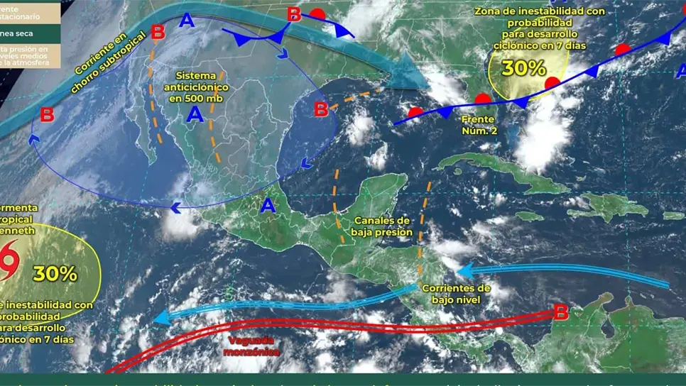 El sistema anticiclónico abarca medio territorio mexicano.
