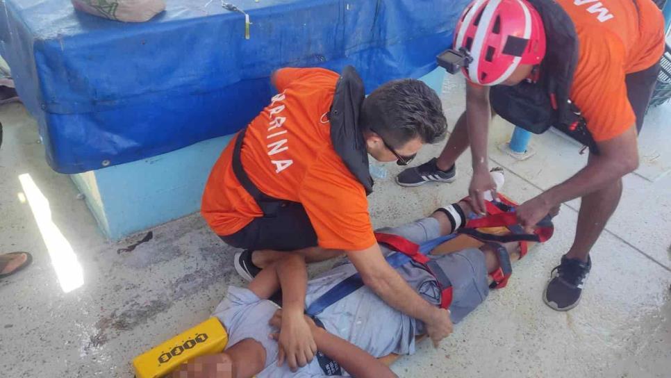 Tiburón muerde a pescador; lo trasladan a Mazatlán para atenderlo