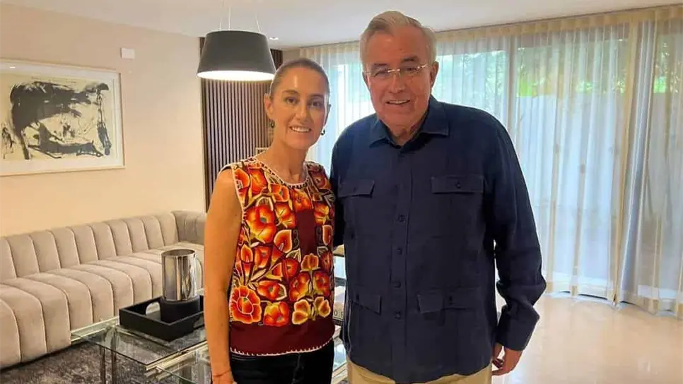 Claudia Sheinbaum y Rocha Moya. FOTO: Facebook / Rocha Moya