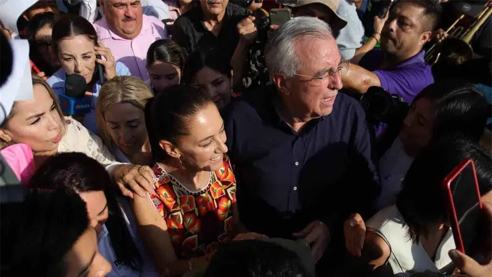 Claudia Sheinbaum en su llegada a Culiacán. FOTO: Cortesía