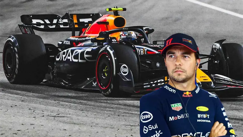 FOTO: Checo Pérez abandona carrera en Japón.