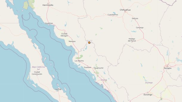 Se registra sismo de 4.0 grados Richter al noroeste de El Fuerte
