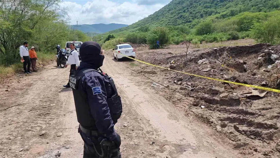 Los restos humanos fueron localizados en un predio.
