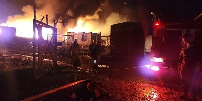 Mueren 20 personas por explosión en refinería en Nagorno Karabaj. | FOTO: Twitter.