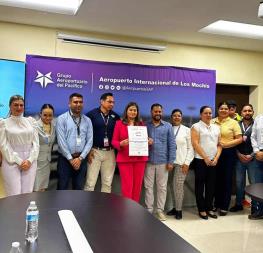 Aeropuerto Internacional de Los Mochis recibe certificado de Turismo Incluyente