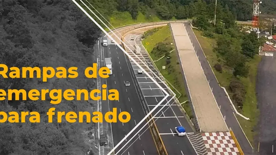 Rampa de frenado en una carretera federal.