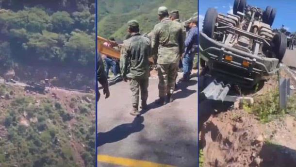 Trasladan al Hospital Militar de Mazatlán a militares heridos en accidente en Tamazula, Durango