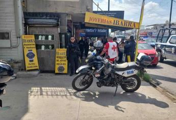 Intento de asalto a joyería en Culiacán moviliza a agentes preventivos