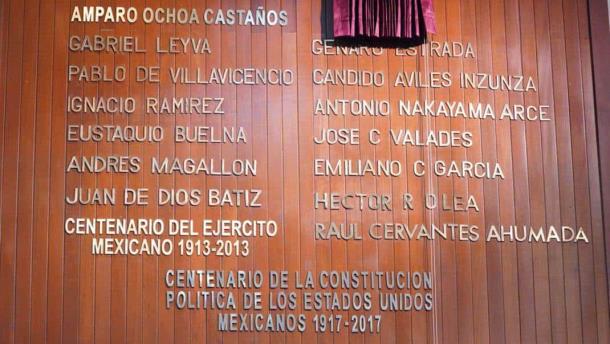 Congreso del Estado devela el nombre de Amparo Ochoa en el Muro de Honor