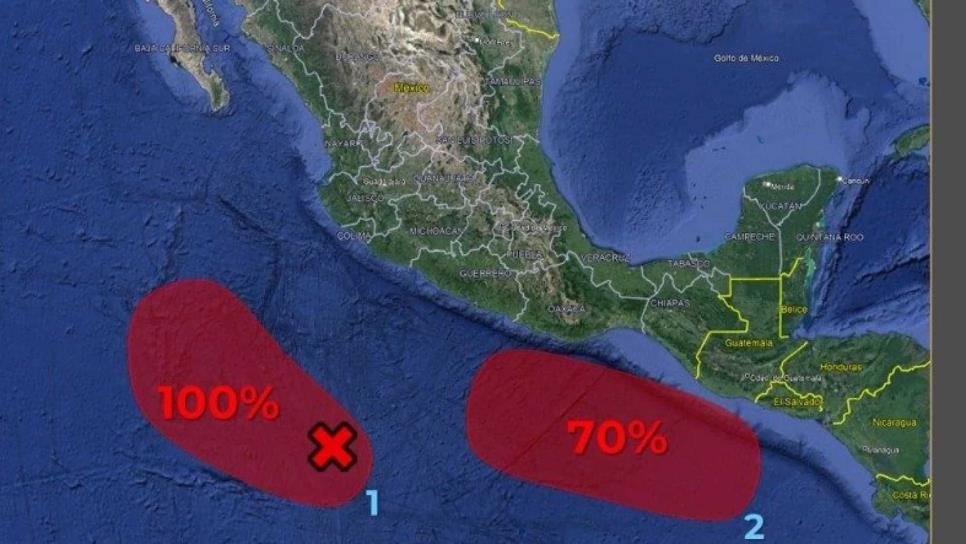 Zona de baja presión, al 90 % de convertirse en ciclón en las próximas 48 horas