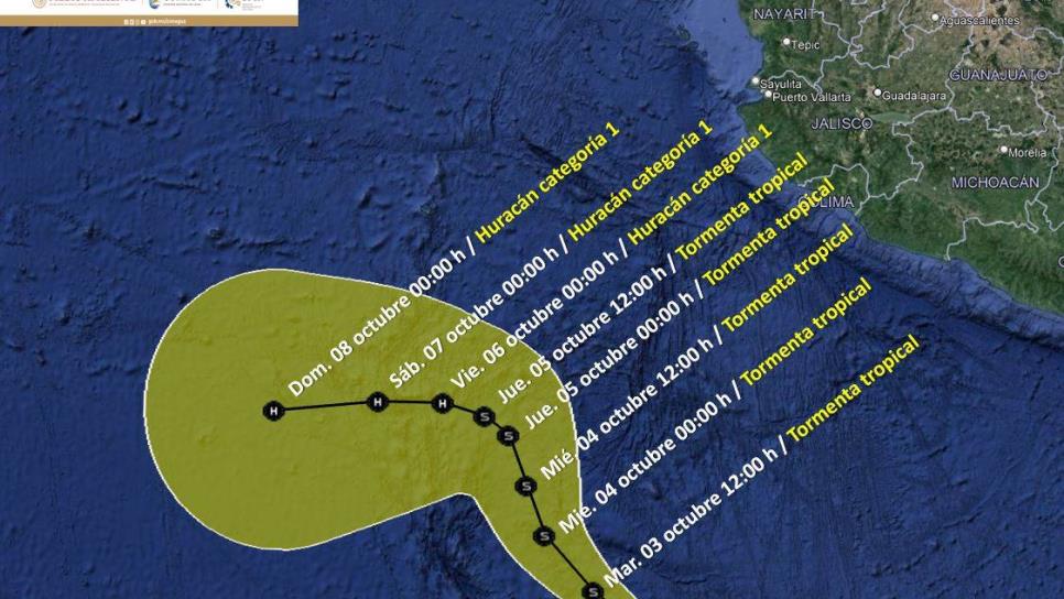 Se forma la tormenta tropical Lidia, ¿Afectará a Sinaloa?