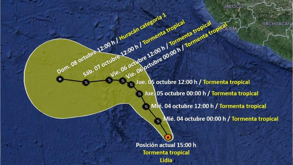 Tormenta tropical Lidia podría convertirse en huracán el fin de semana