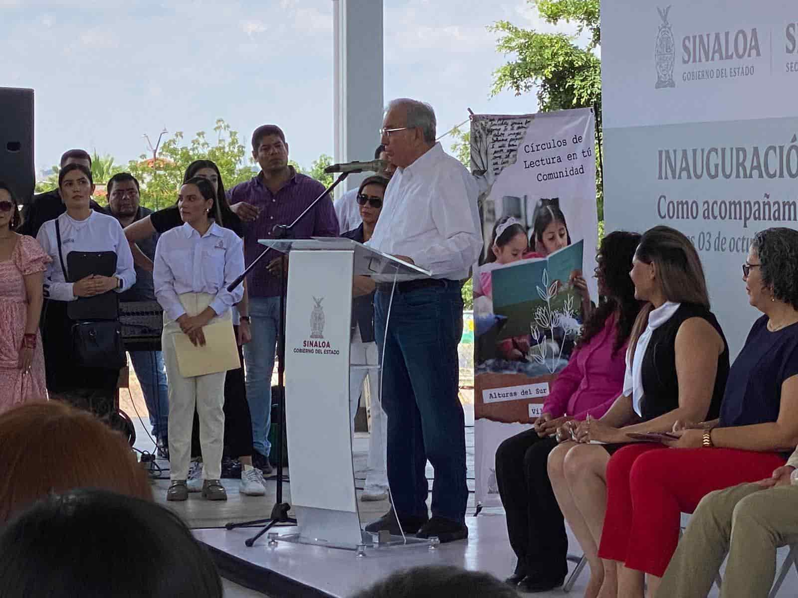 Rubén Rocha Moya en el evento de hoy. FOTO: Luz Noticias