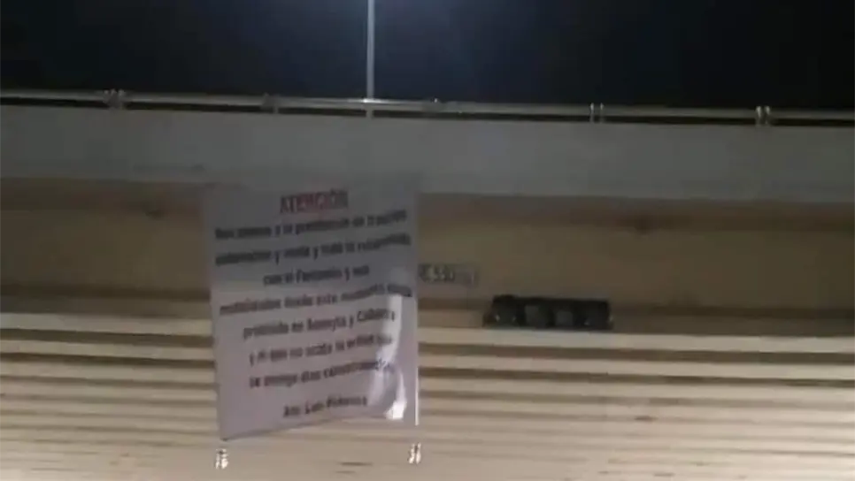 Las mantas que aparecieron en Sonora.