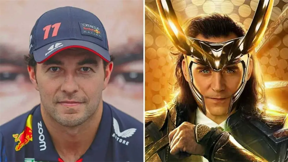 Disney+ estrena la temporada 2 de Loki, y Checo te invita a verlo. FOTO: Cortesía/RedBullRacing/Disney+.
